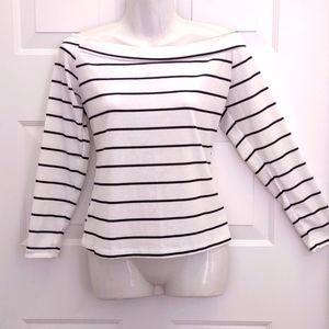 SheIn Off Shoulder Striped Top